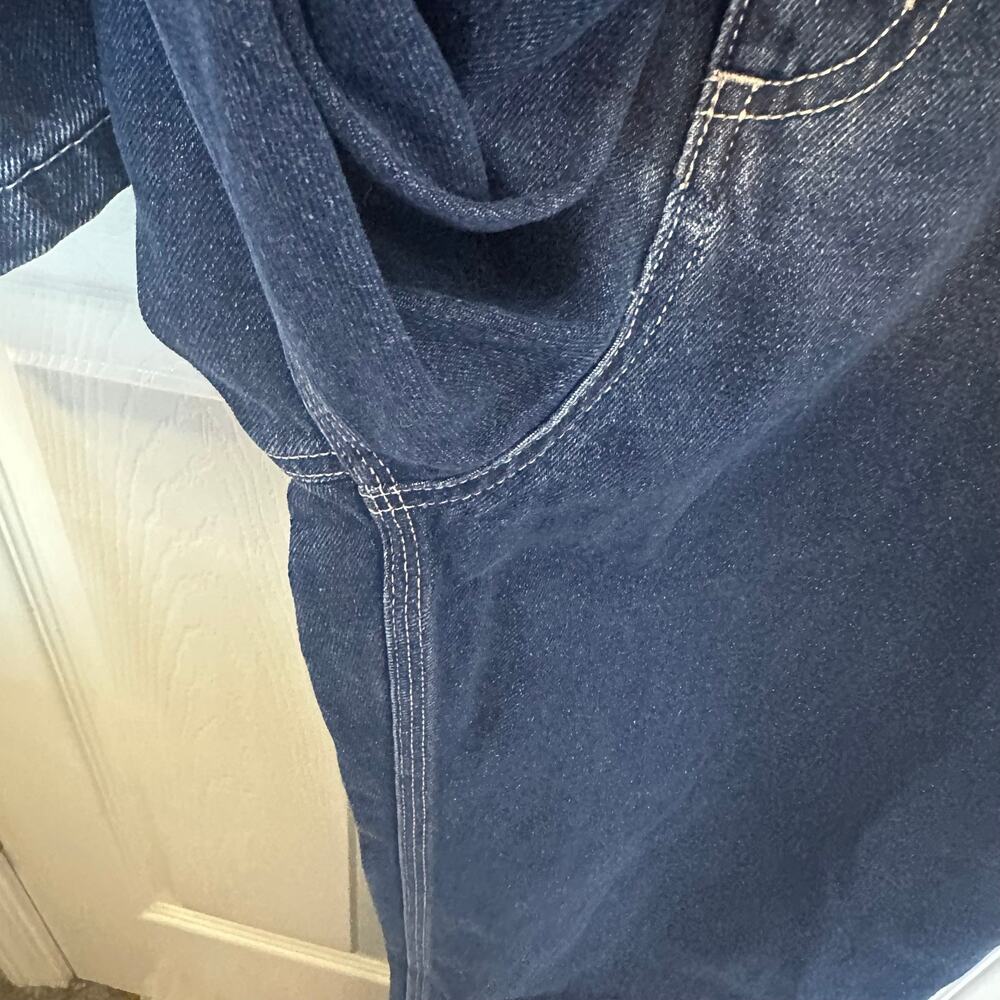 Carhartt NWT Loose Fit Denim Rib Overalls Size 38x34 Workwear Farm Chore Pockets - Picture 8 of 16